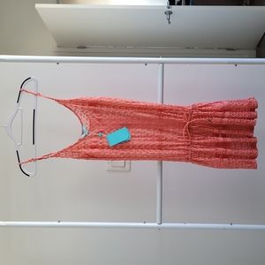 Melissa Odabash "Khloe" beach coverup dress in coral/gold brand new w/ tags